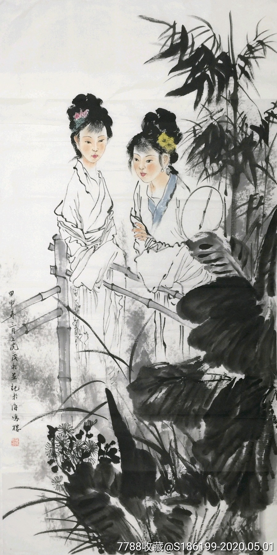 【王茂飞【精品】中美协会员,手绘四尺整张人物画2