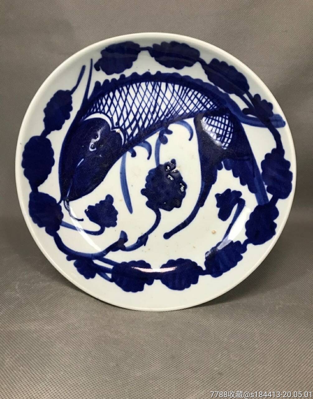 晚清精品细路青花鲤鱼纹大盘 -青花瓷-7788收藏__收藏热线