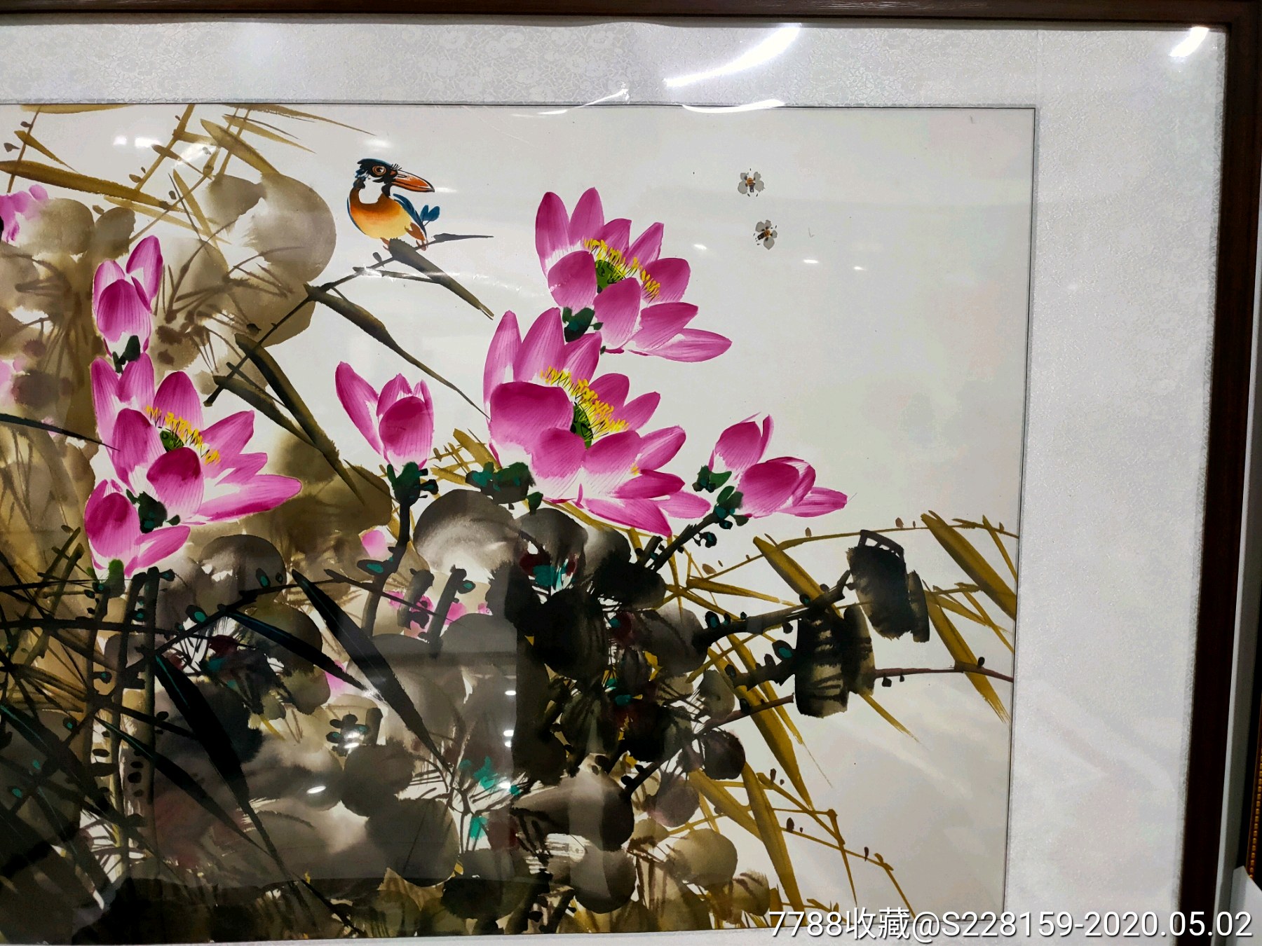 朝鲜国画花乌画吴永成画