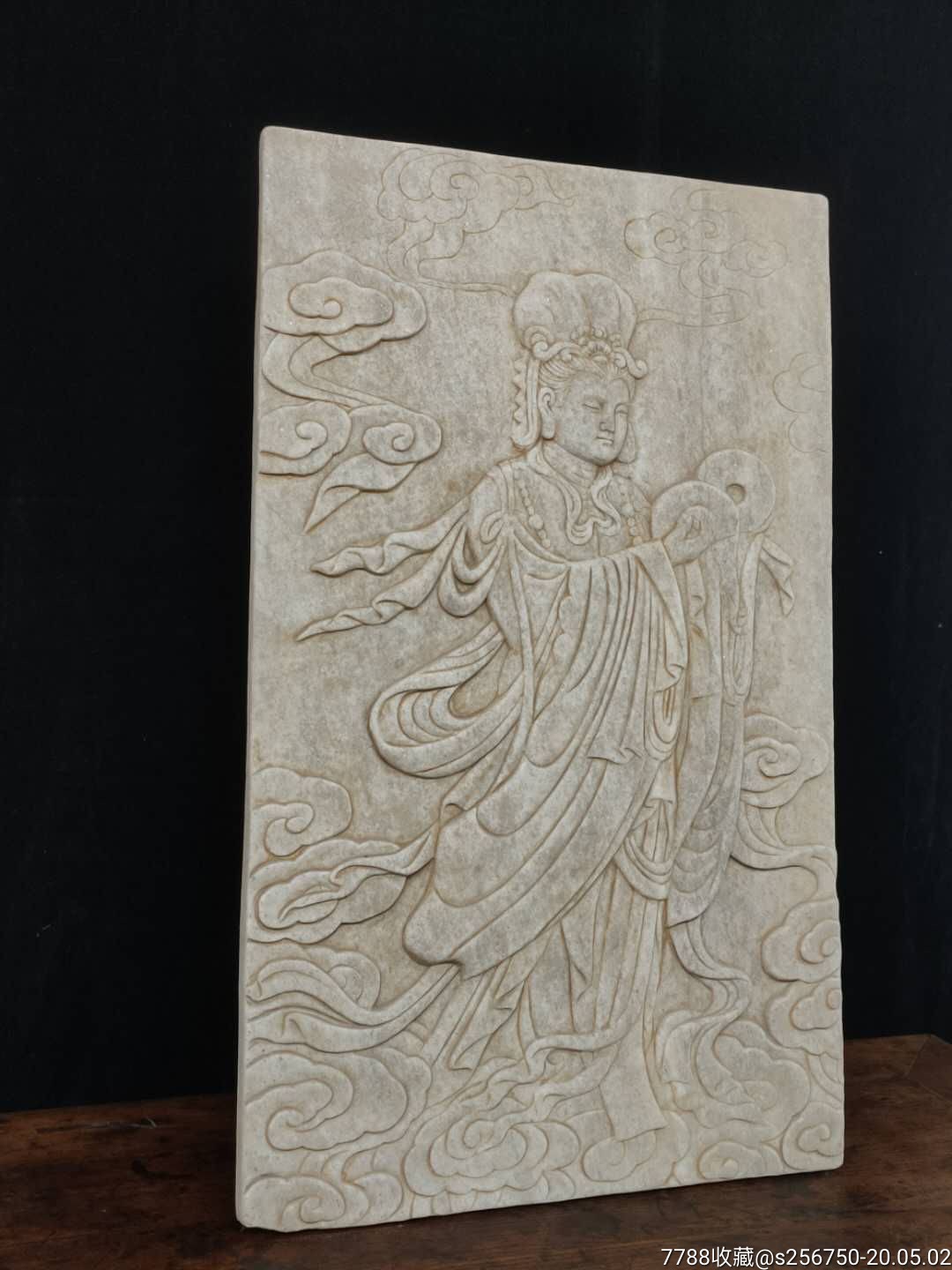 汉白玉舞乐侍女图石板高浮雕雕工精美漂亮人物刻画形象逼真全品成色见