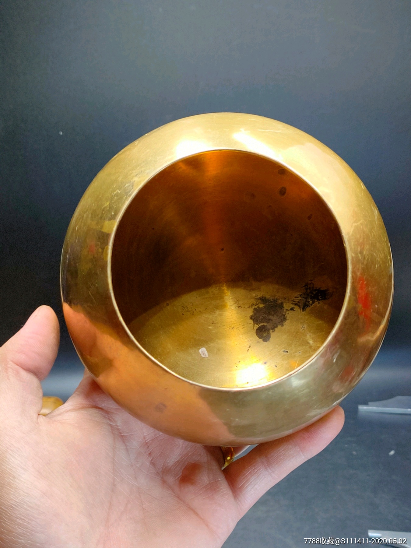 朝鲜族民俗品高丽铜尿罐