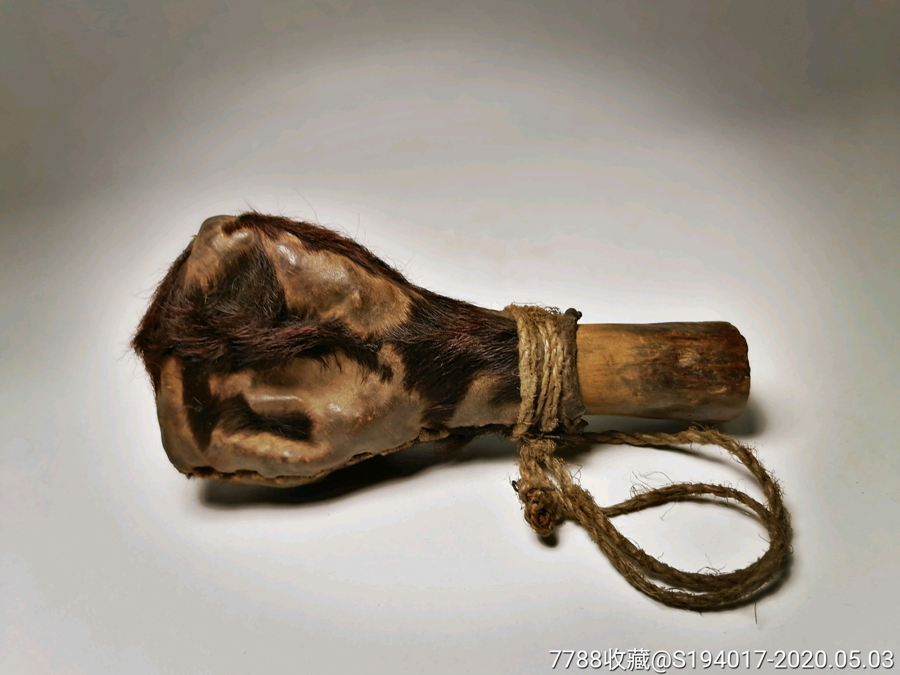 清代火*盒 兽皮缝制