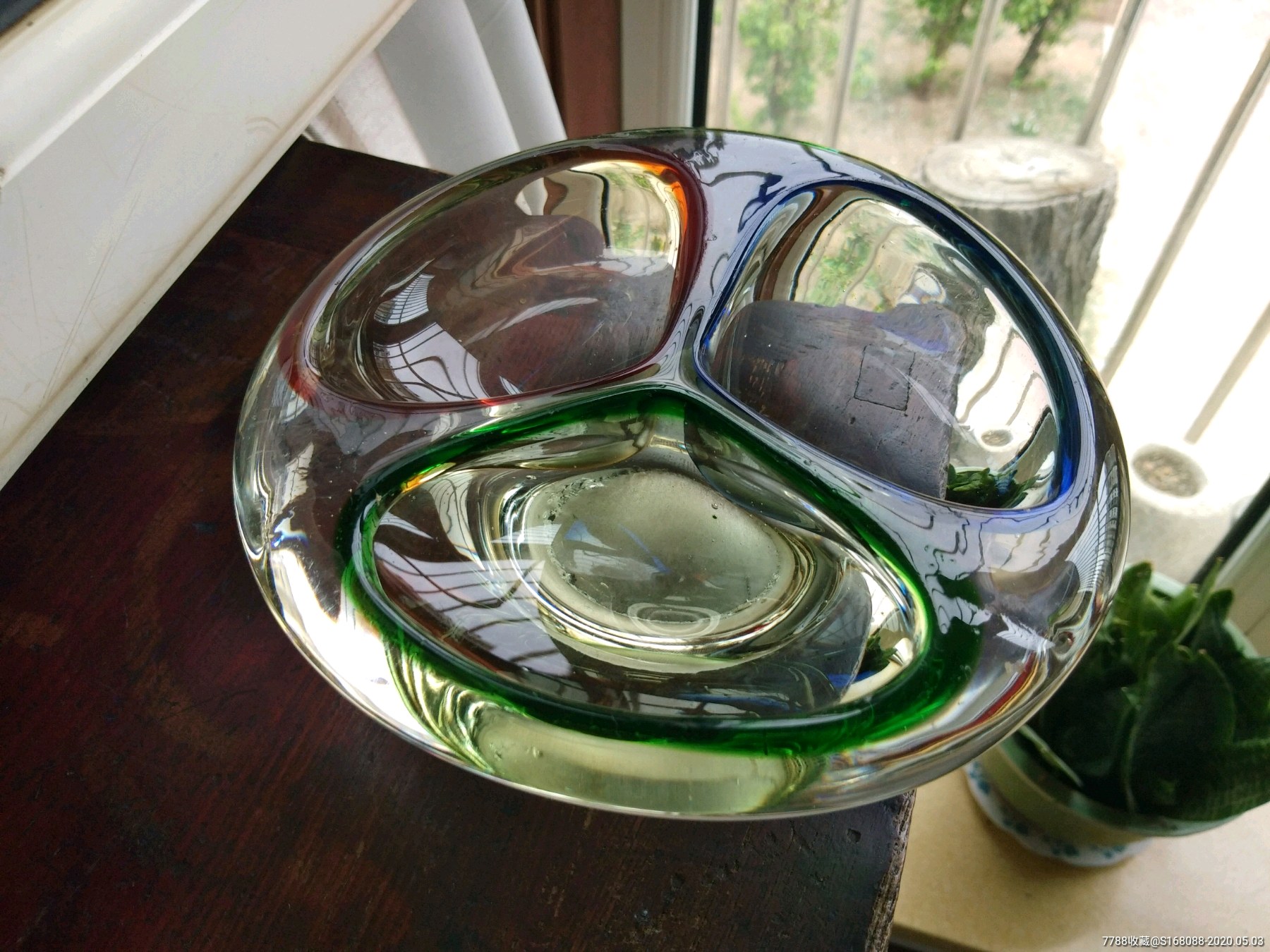 文革时期七八十年代老琉璃玻璃老烟灰缸老玻璃摆件文革70年代-80年代