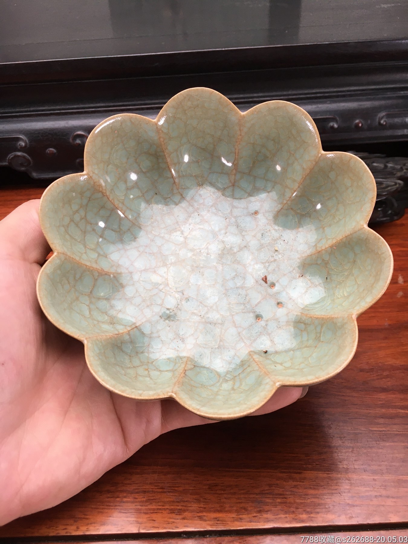 老玛瑙釉铁线纹 莲瓣碗笔洗-价格:999.0000元-1-玛瑙 -零售-7788收藏