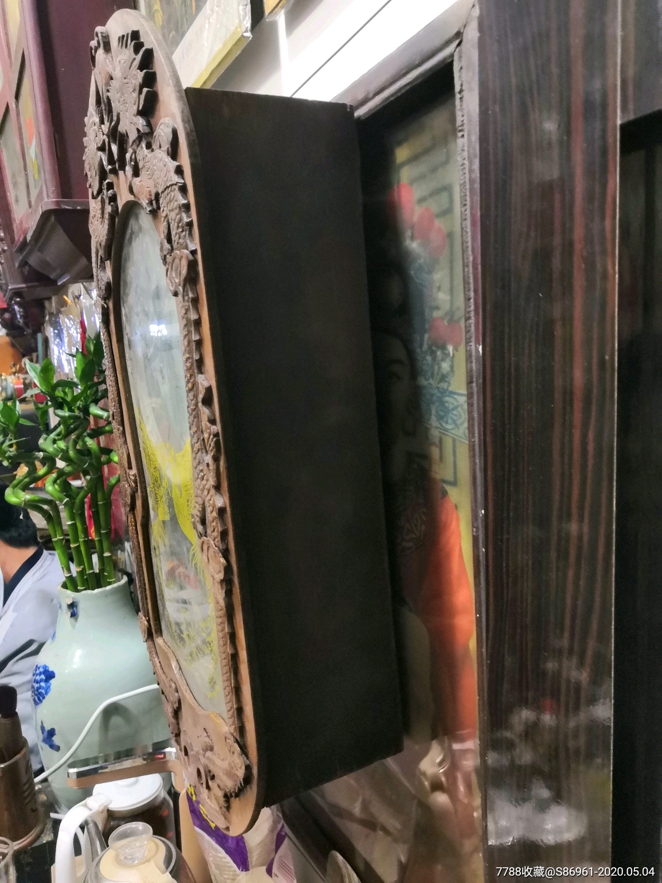 罕见浮雕二龙戏珠哈尔滨金狮牌挂钟_挂钟_第4张_7788钟表收藏