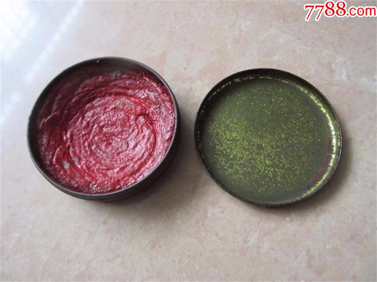 北京牌红色老印泥盒印油印色书画老印章盒古玩杂项收藏品历史记忆