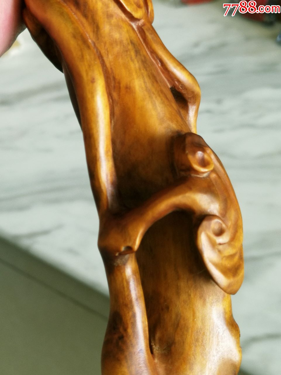黄檀木手工雕大如意252g(文革前旧物件,品相完美)