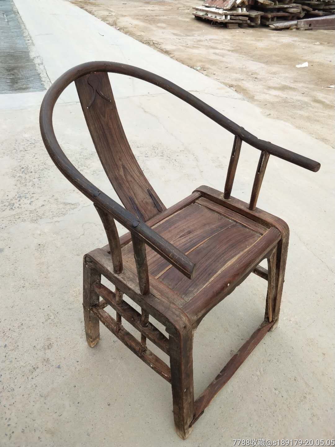 清代桑木老圈椅29