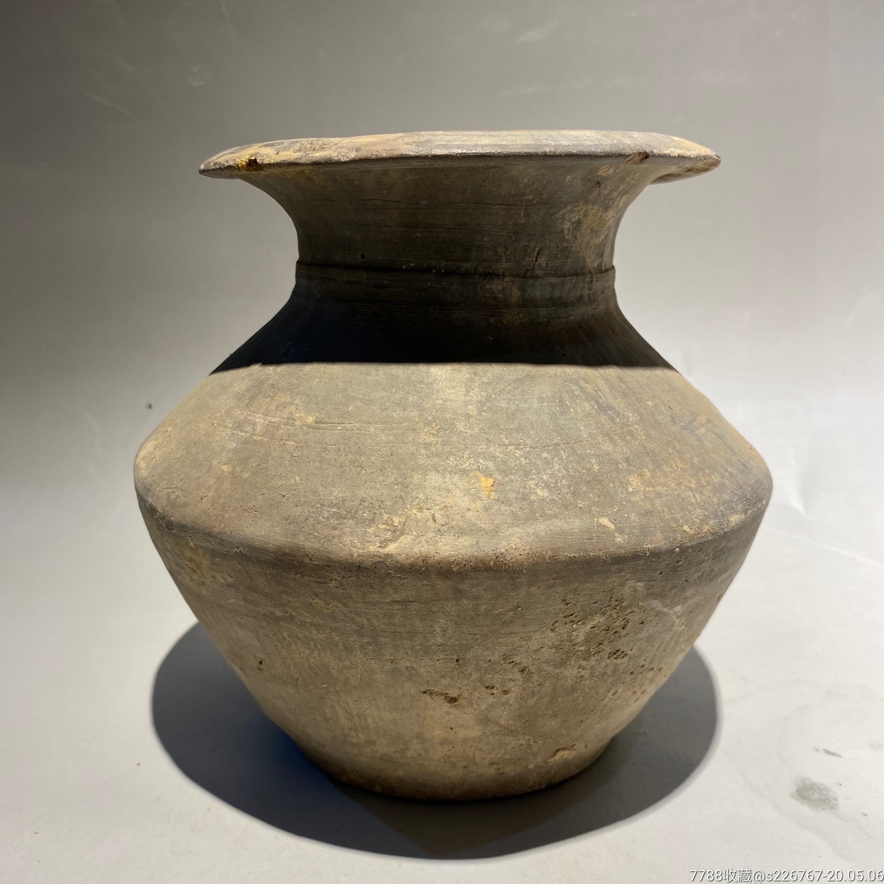 古玩陶器古董战国陶壶