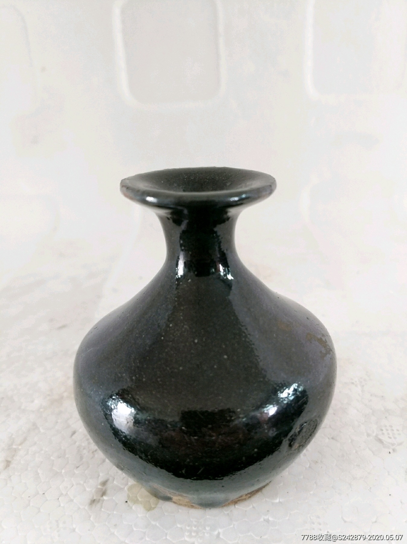清代黑釉玉壶春小瓶-黑瓷/天目瓷-7788收藏__收藏热线