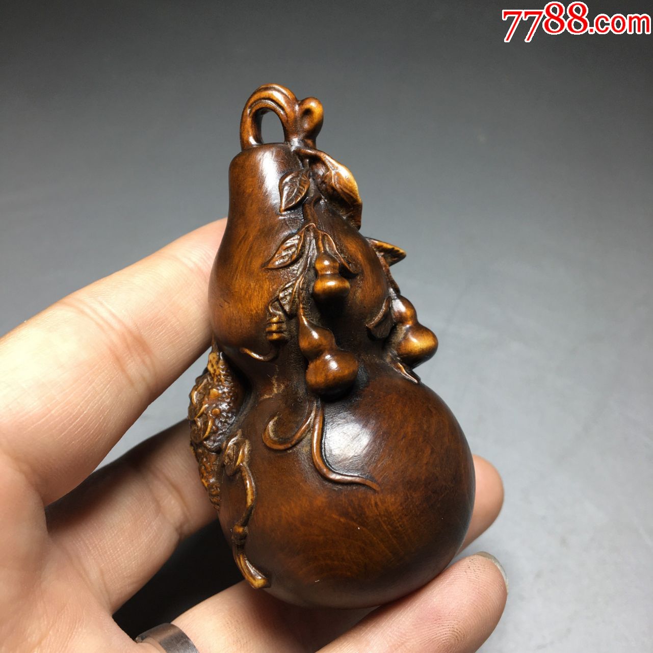 黄杨木雕刻葫芦-其他根雕/木雕-7788木艺