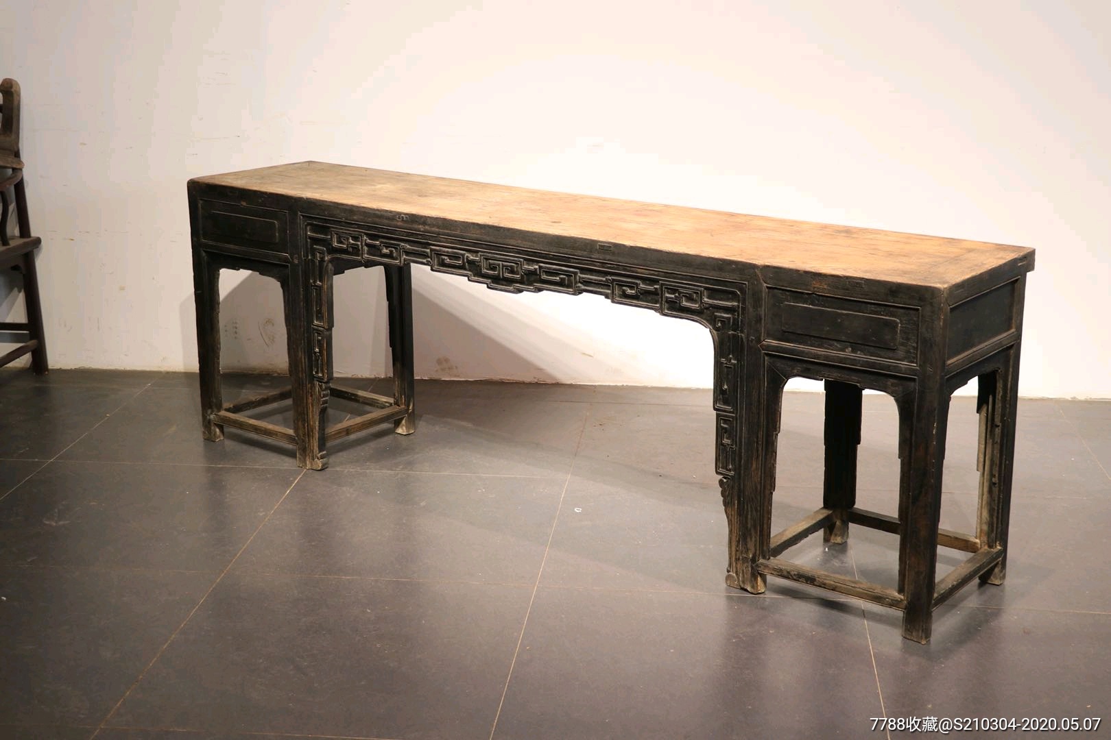 清代一体式架几案造型平头案厚重大气四平八稳