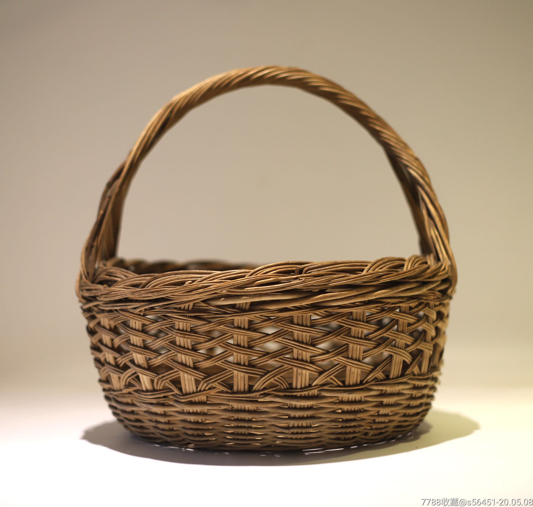老柳编提篮 -植物编织工艺品-7788收藏__收藏热线