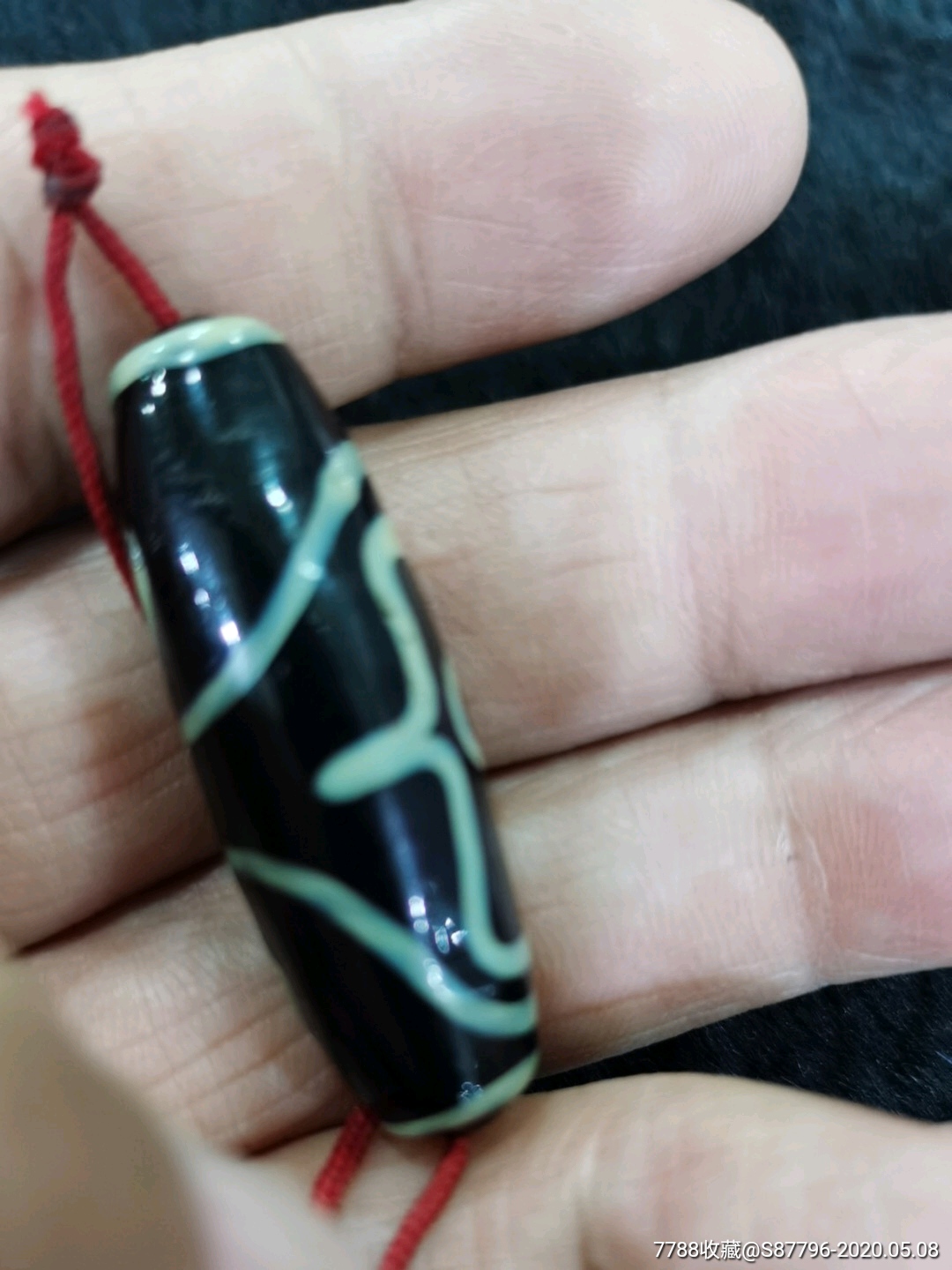 老琉璃三眼天珠