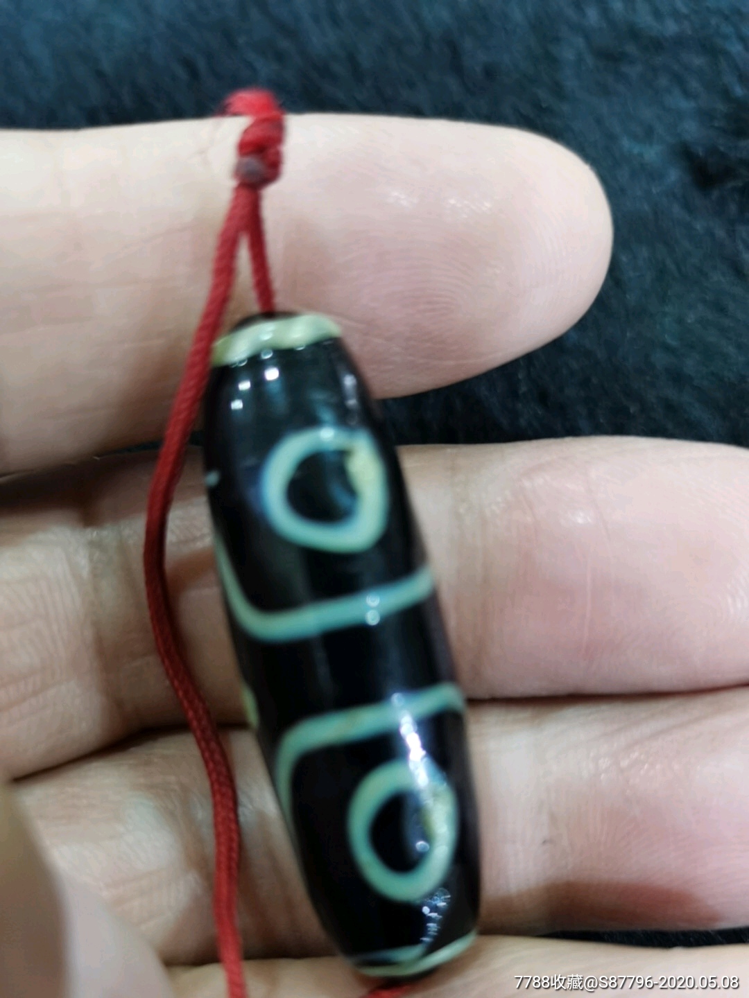 老琉璃三眼天珠_天珠_旧书收藏_回收价格_7788书籍