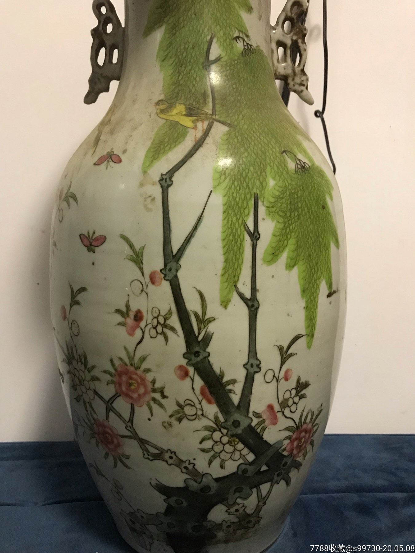 民国粉彩柳树黄莺150件大瓶