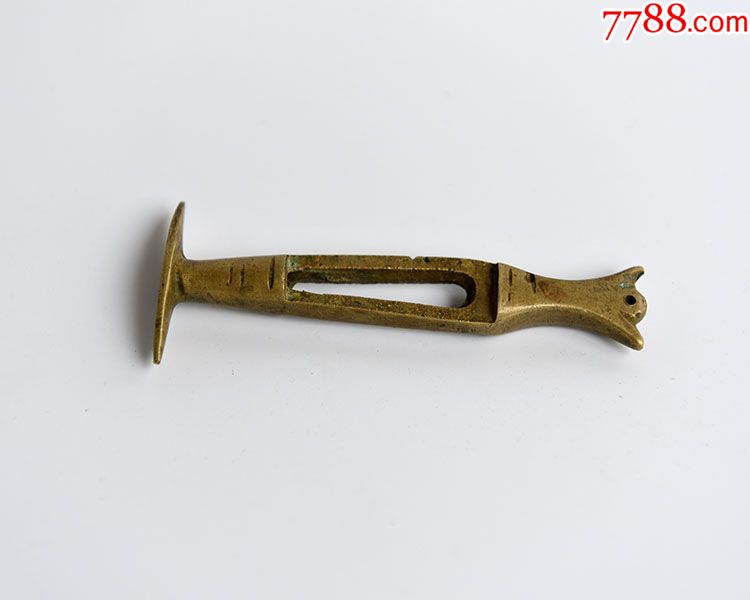 清代纯铜刀把刀柄短剑把刀剑配件老铜器