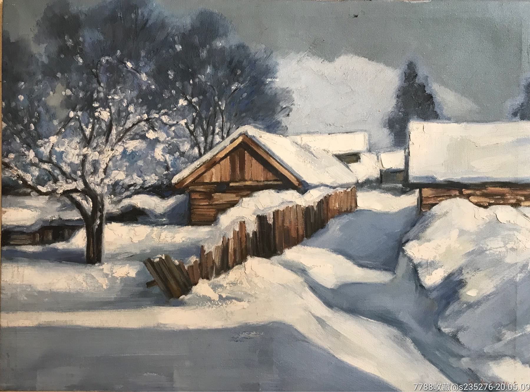 雪景油画作品d3
