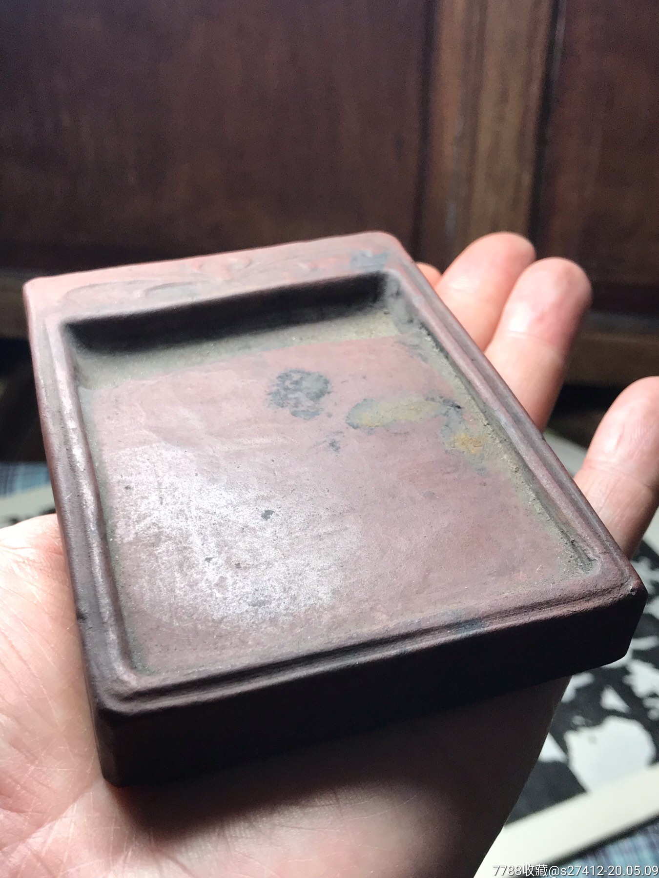 清末民国文房紫砂砚台