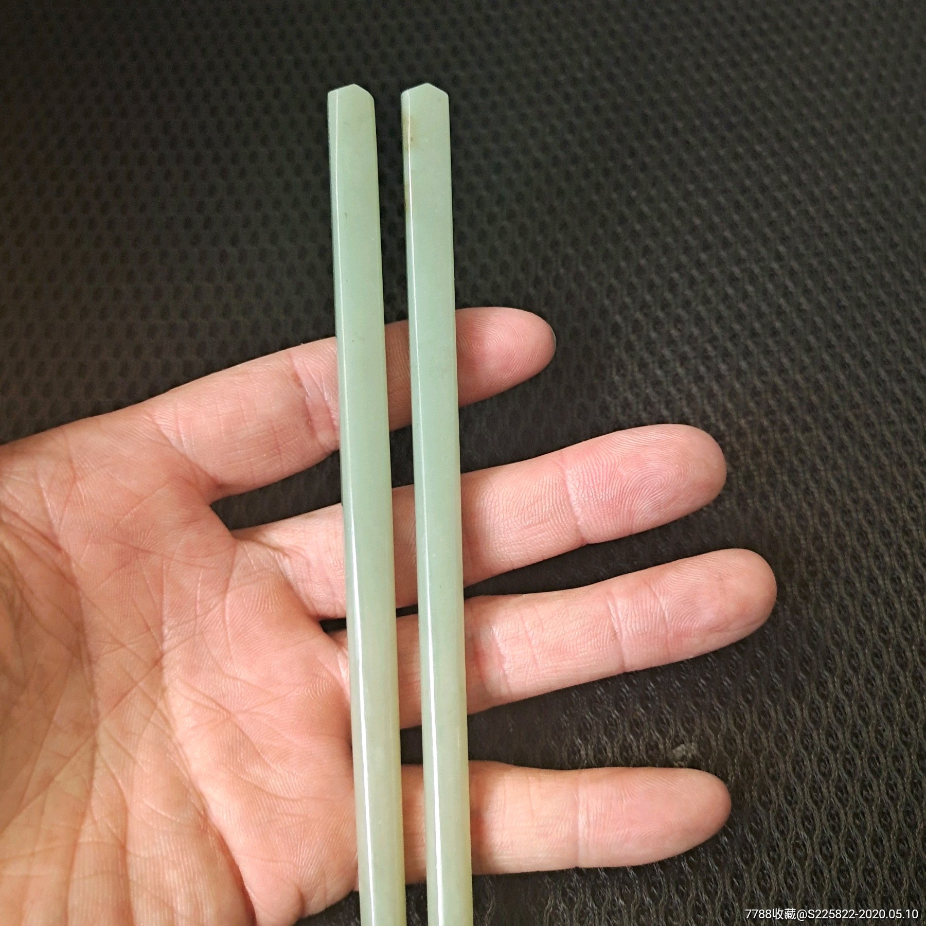 清末民国和田玉筷子一双