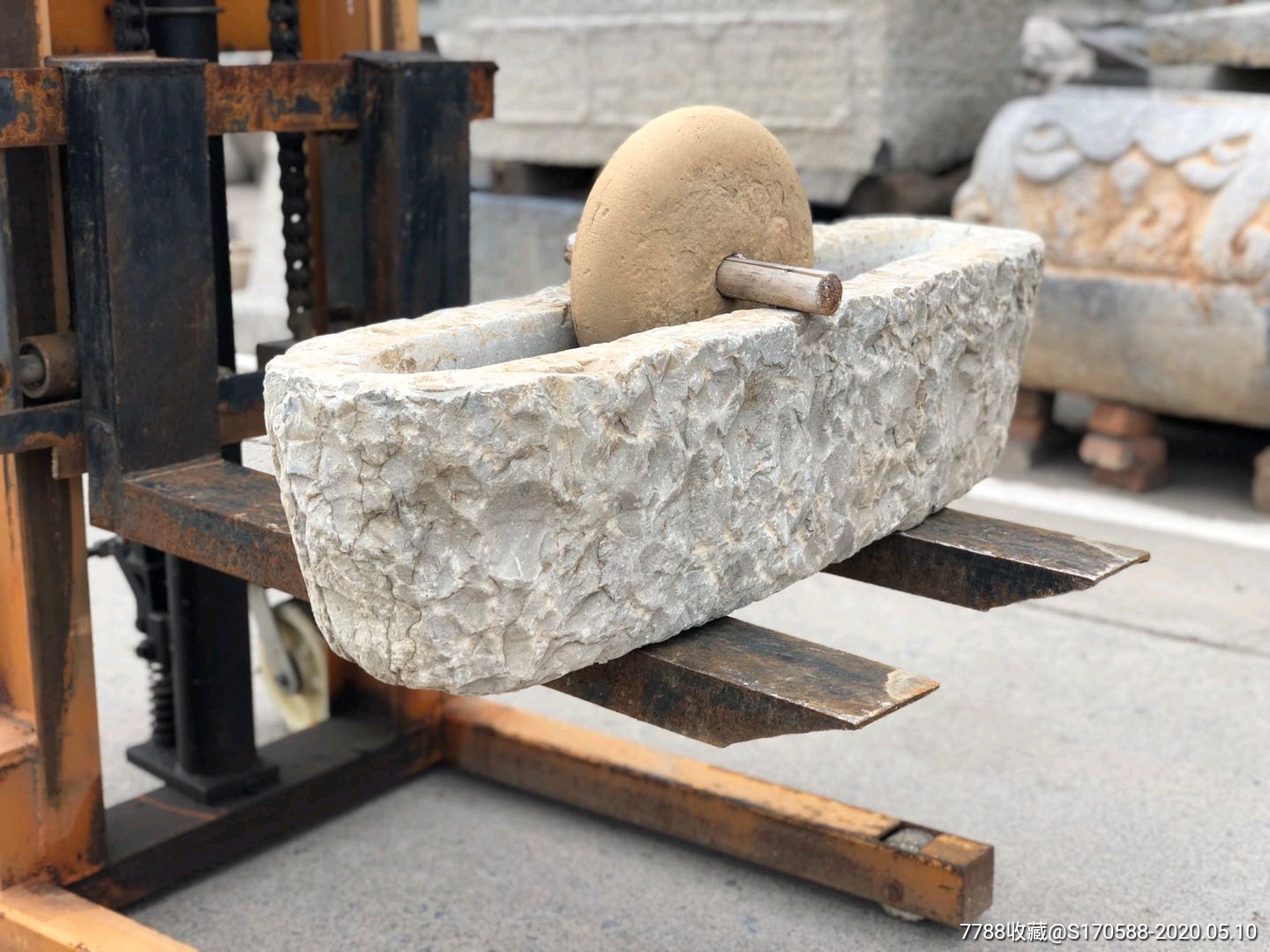 清代青石药碾,全品一套