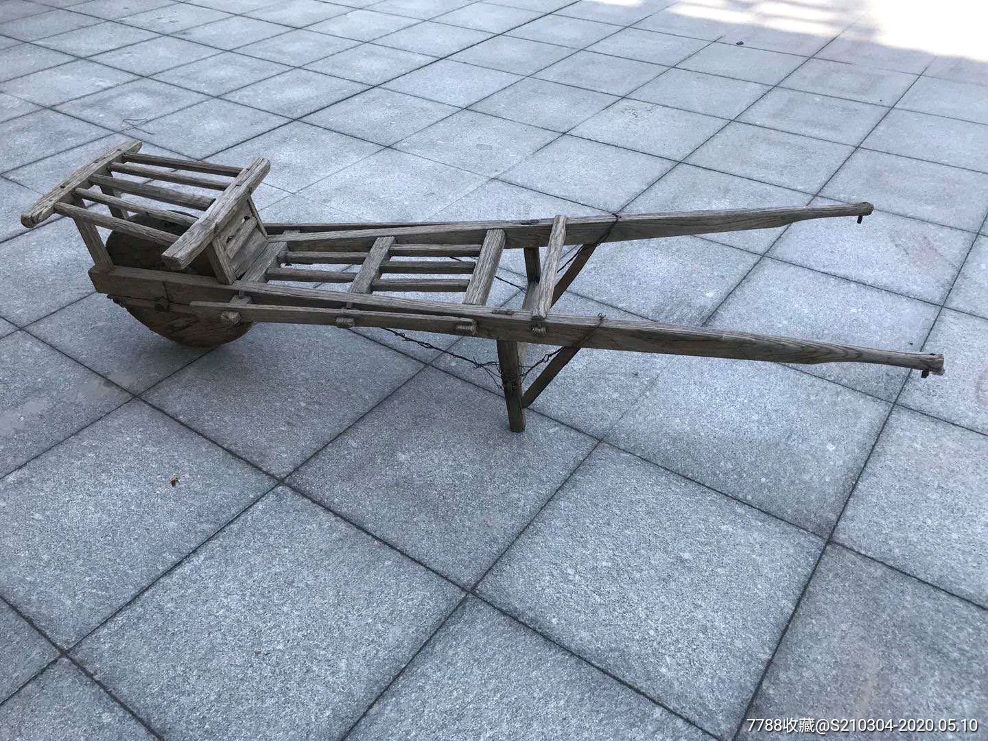 老清代老推车榆木岁月苍桑生活见证