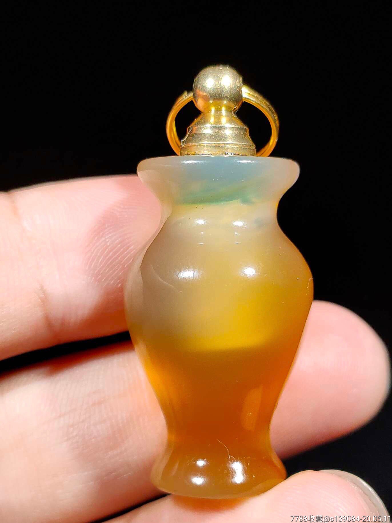 天然玛瑙宝瓶挂件,包真