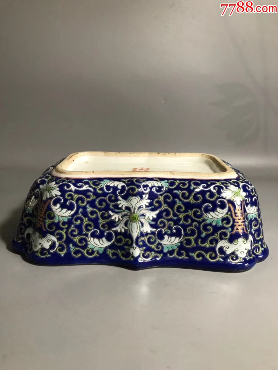 民国粉彩水仙盆