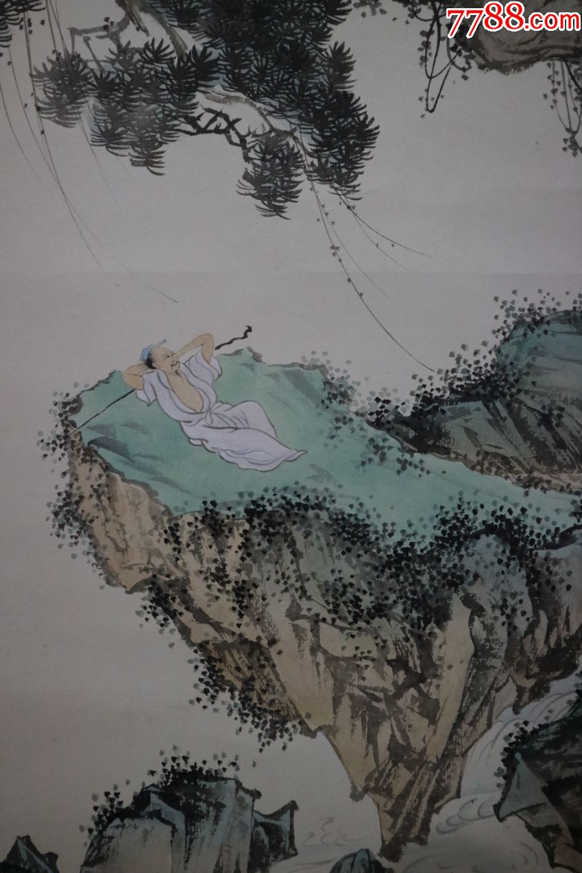 溥儒松下高士图