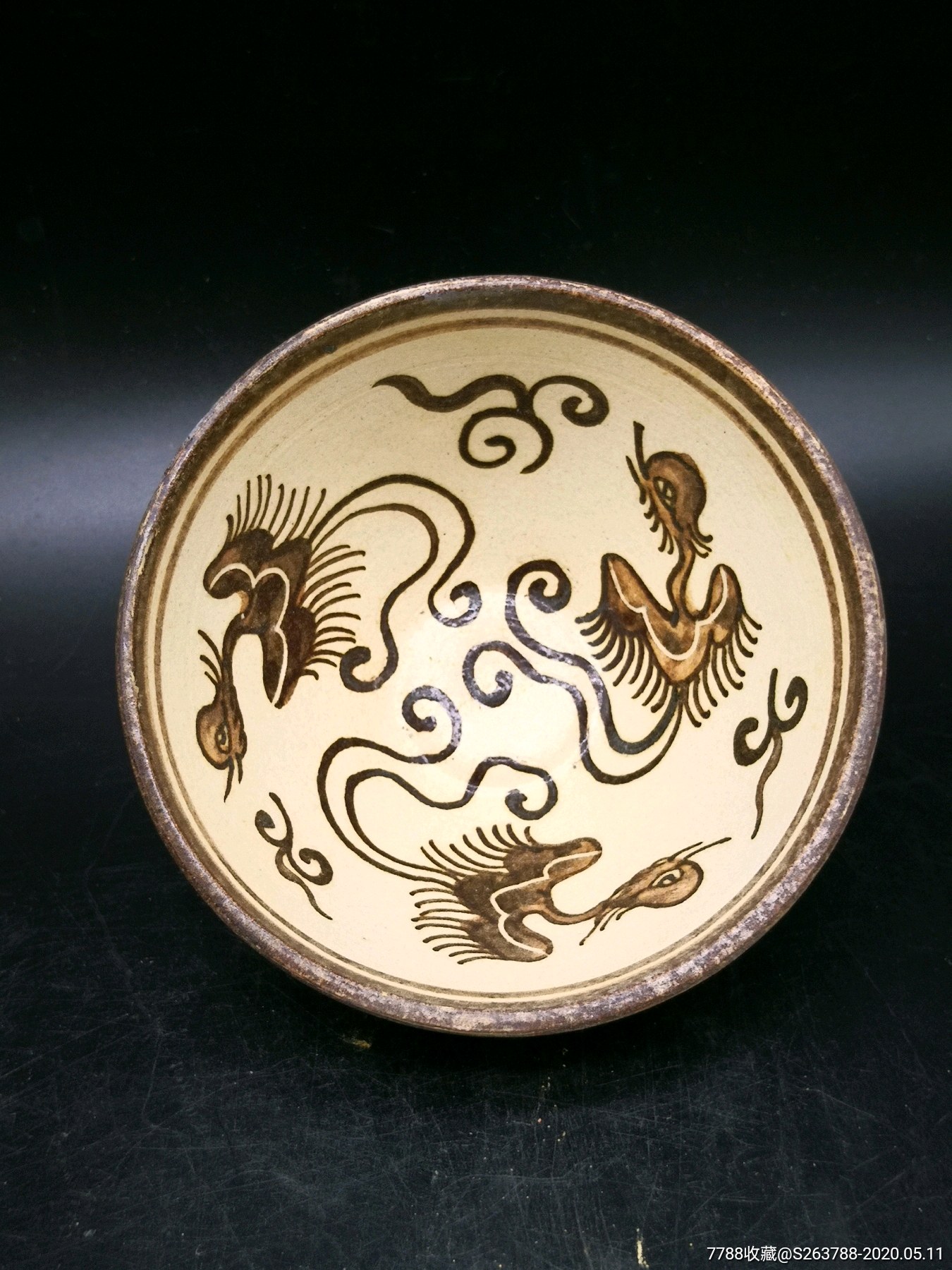 5品99青花绿釉语录抗美援朝碗￥6607.