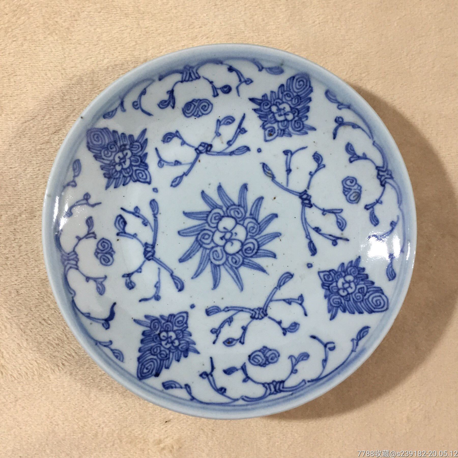 清代 青花盘 全品 -青花瓷-7788收藏__收藏热线
