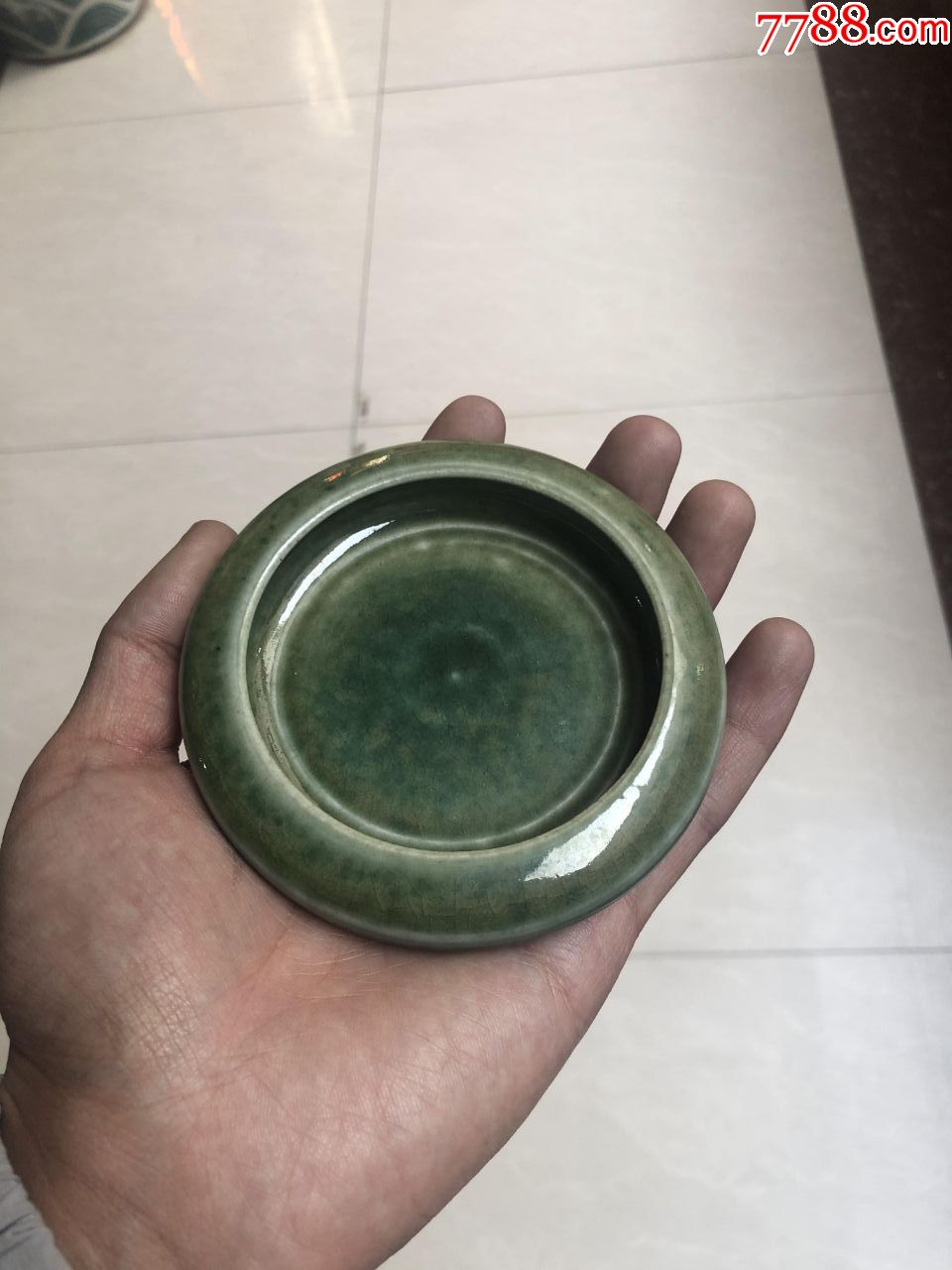 现代仿品绿釉笔洗