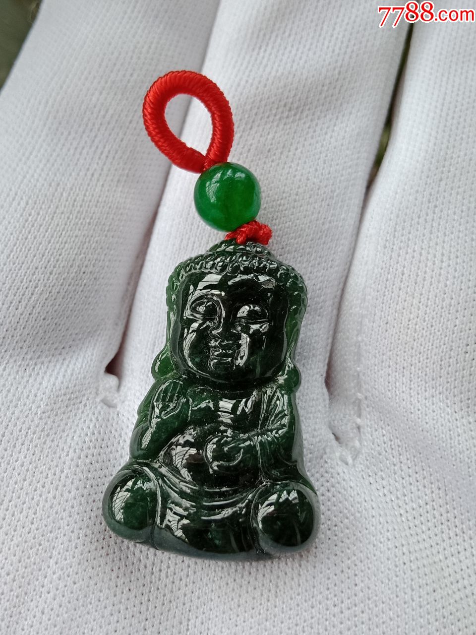 翡翠冰种201-a阿弥陀佛挂件(送证书)