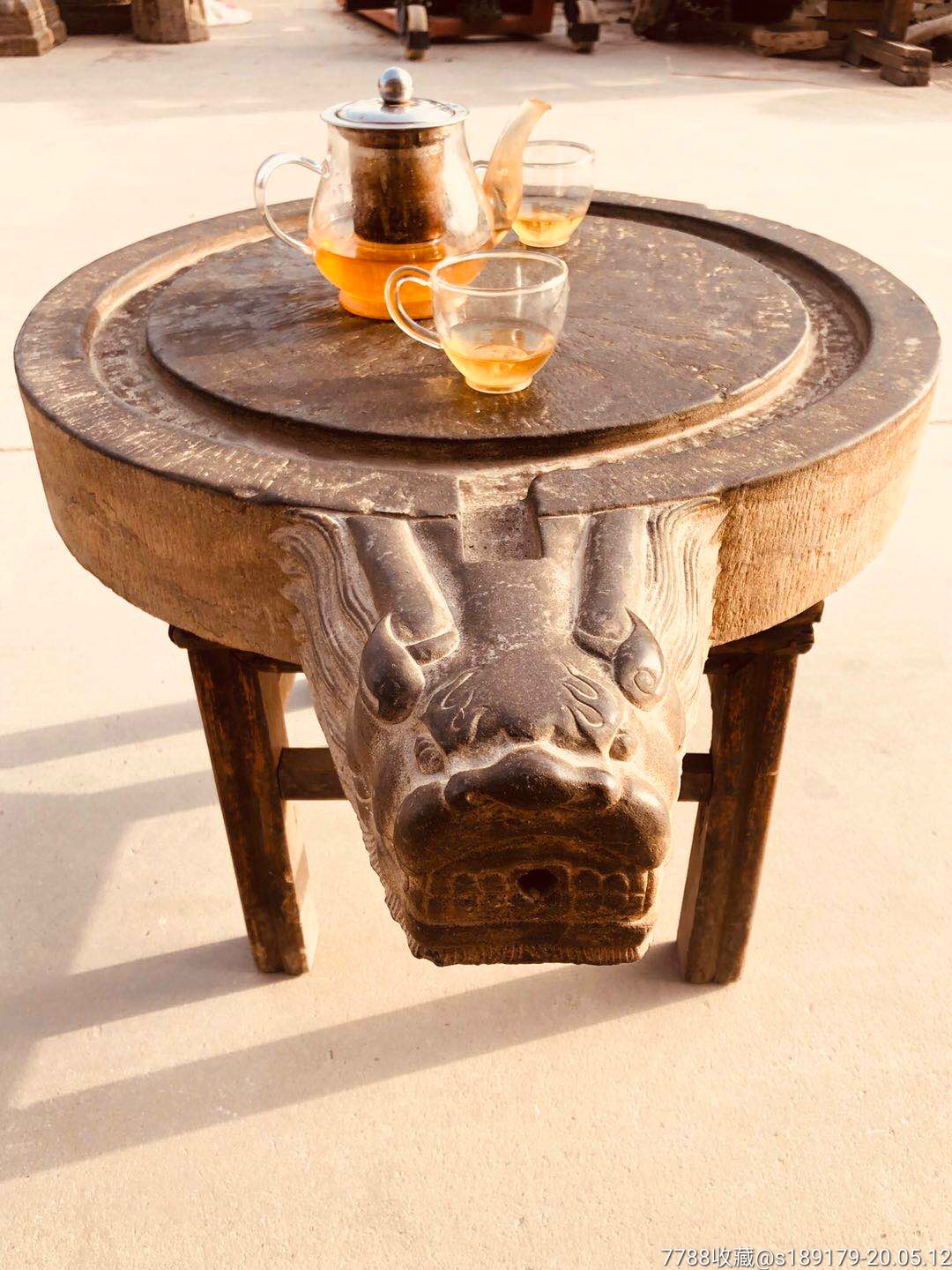清代青石龙头茶台31