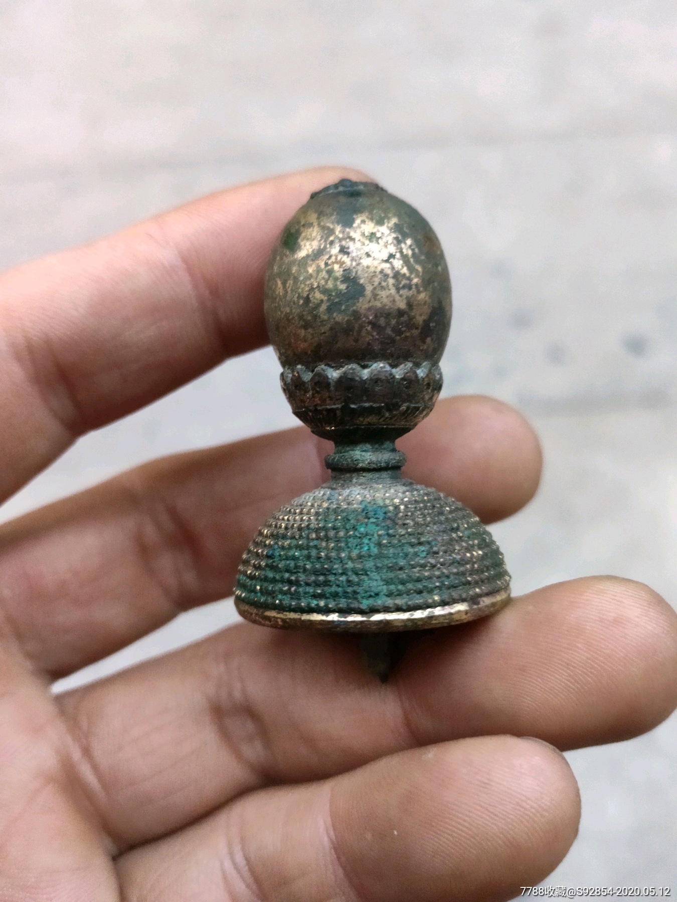 明清鎏金铜帽顶