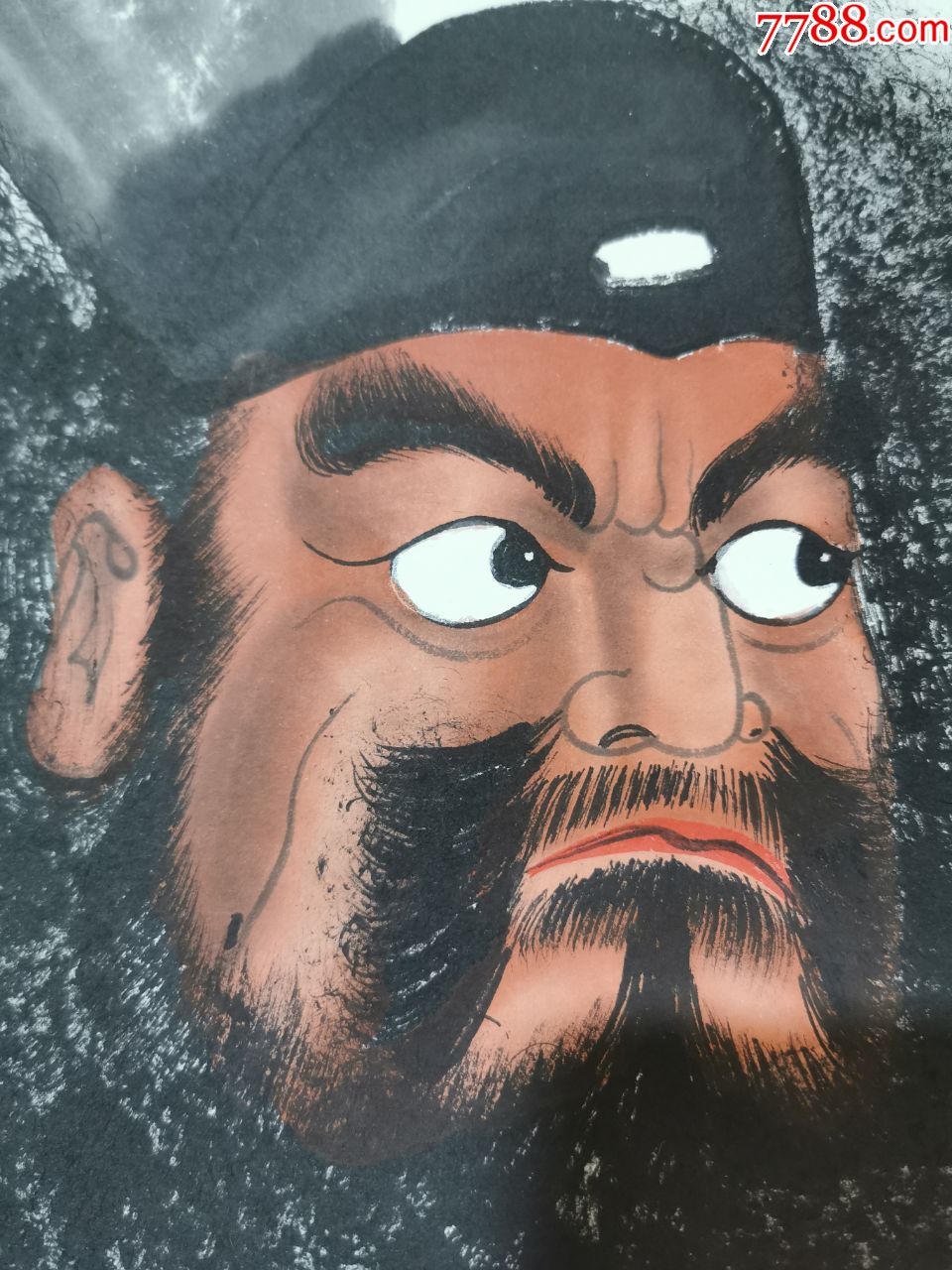 《钟馗迎福》钟馗人物像,绘画形象生动,威武霸气,栩栩如生