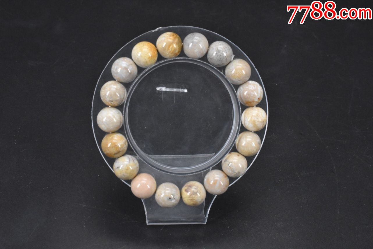 (p3339)《天然透光菊花石手串》一条