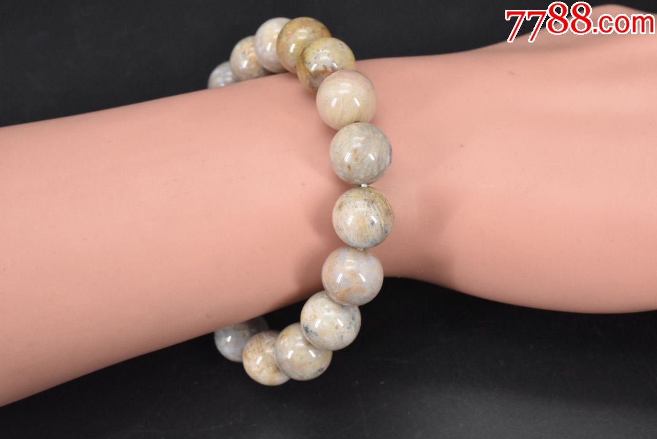 p3339天然透光菊花石手串一条