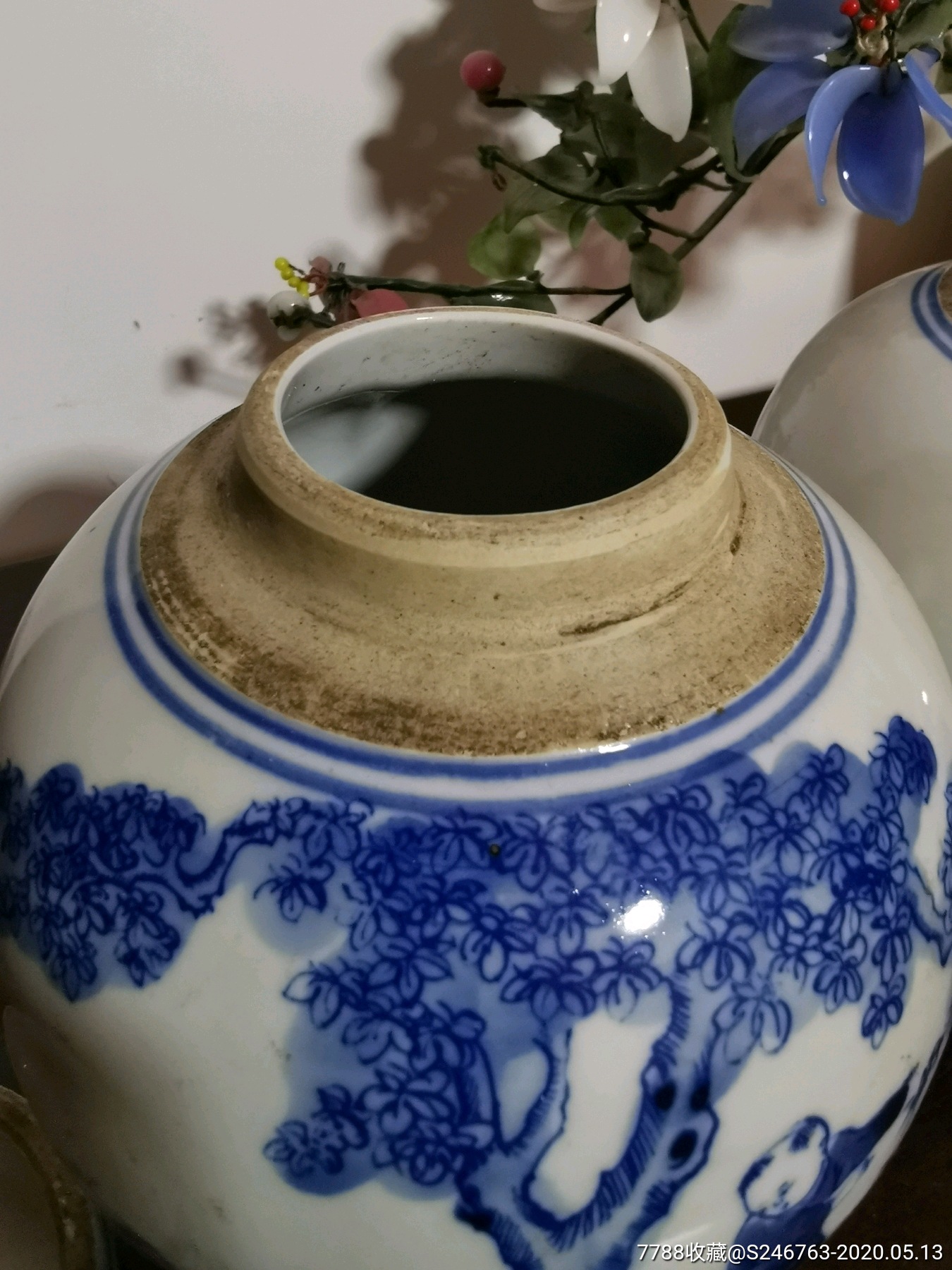 民国青花瓷罐一对