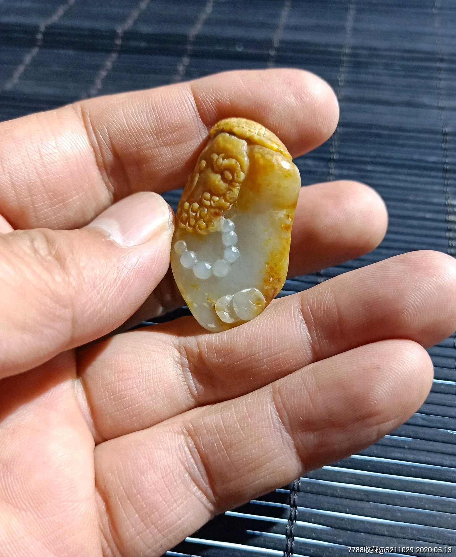 和田黄皮籽料达摩-价格:3500元-se72998947-和田玉-零售-7788收藏