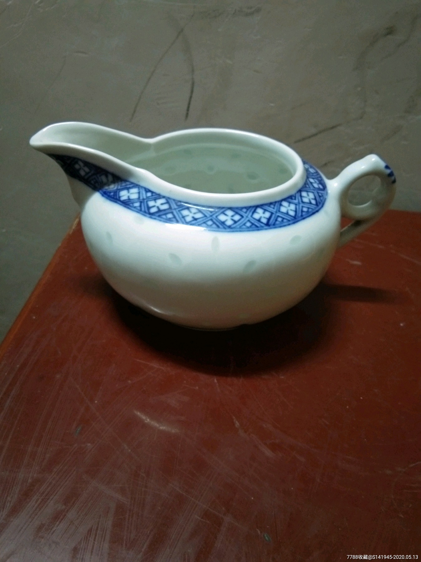 青花玲珑公道杯