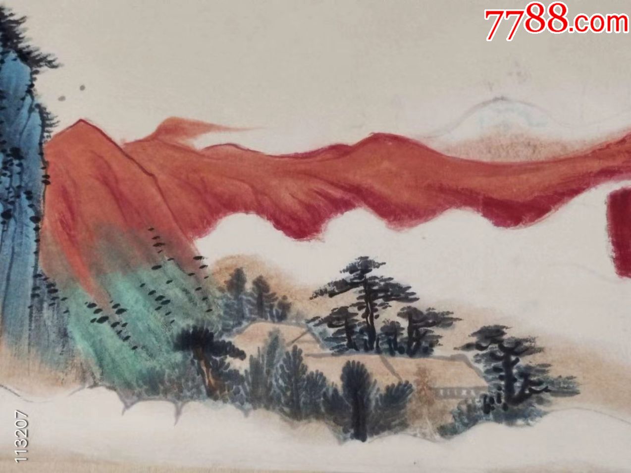 张大千横幅山水老画
