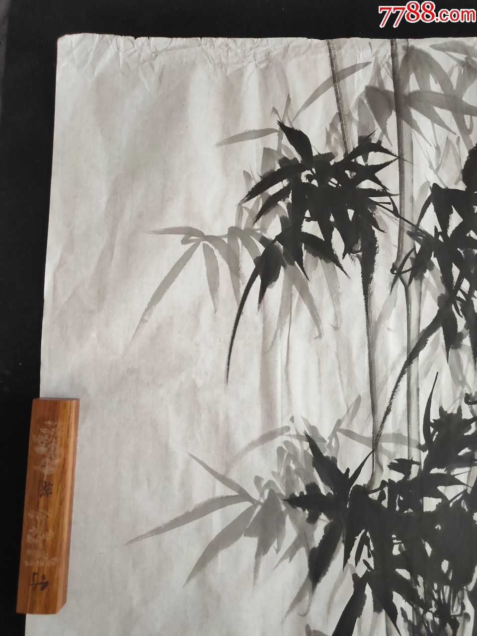 陈浩老师手绘真迹【竹报平安】卖家保真支持鉴定-花鸟国画原作-7788