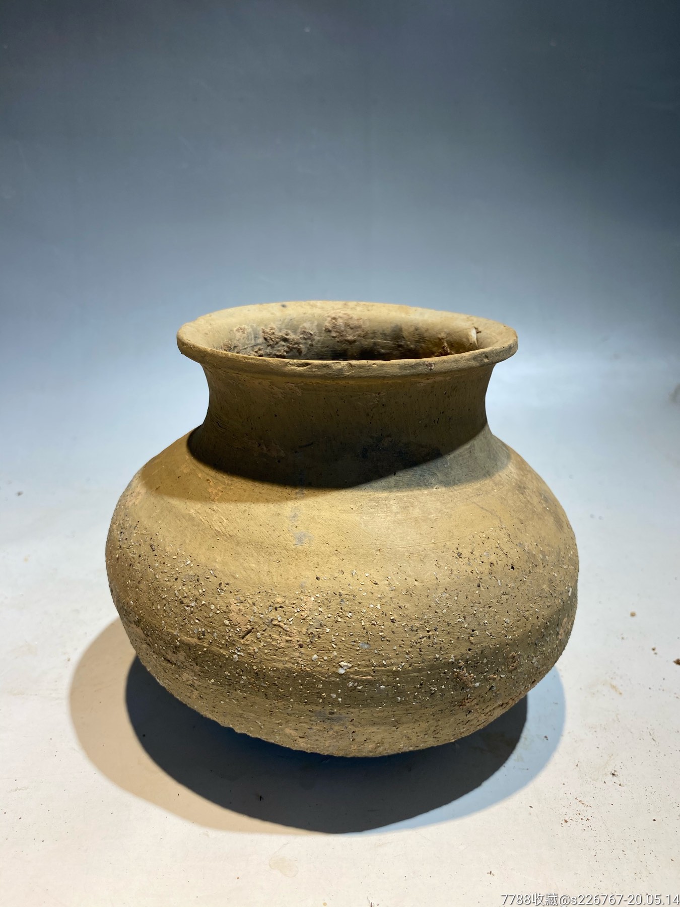 古玩陶器高古陶战国加沙陶釜