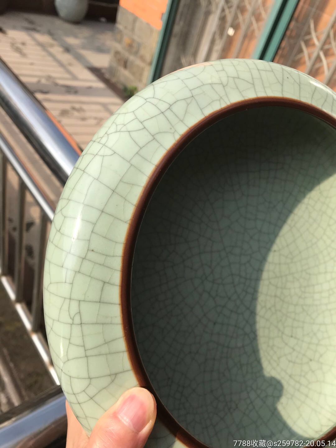 单色釉开片大水洗