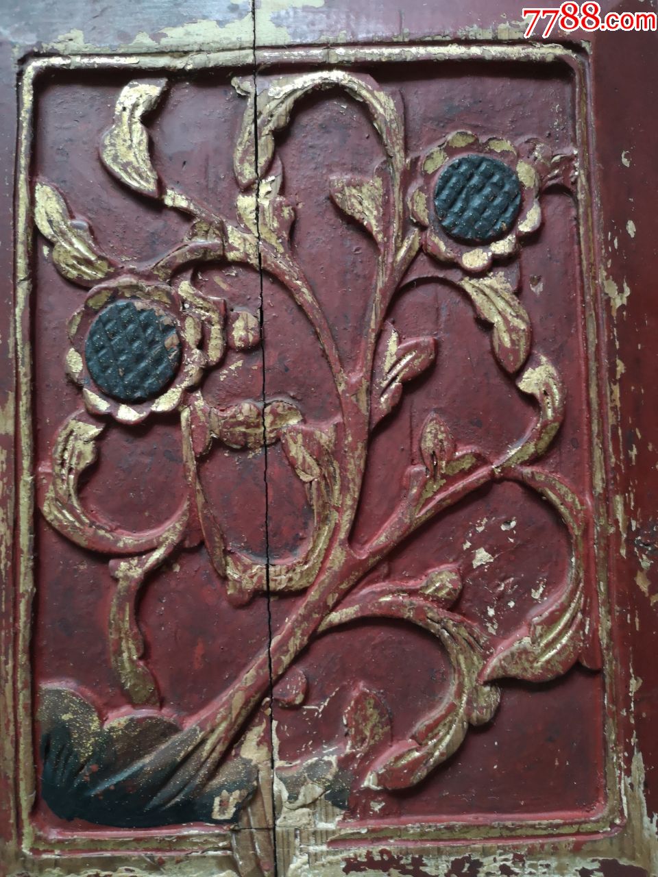 浮雕人物花草花板4个合售(md736)-其他根雕/木雕-7788收藏__收藏热线