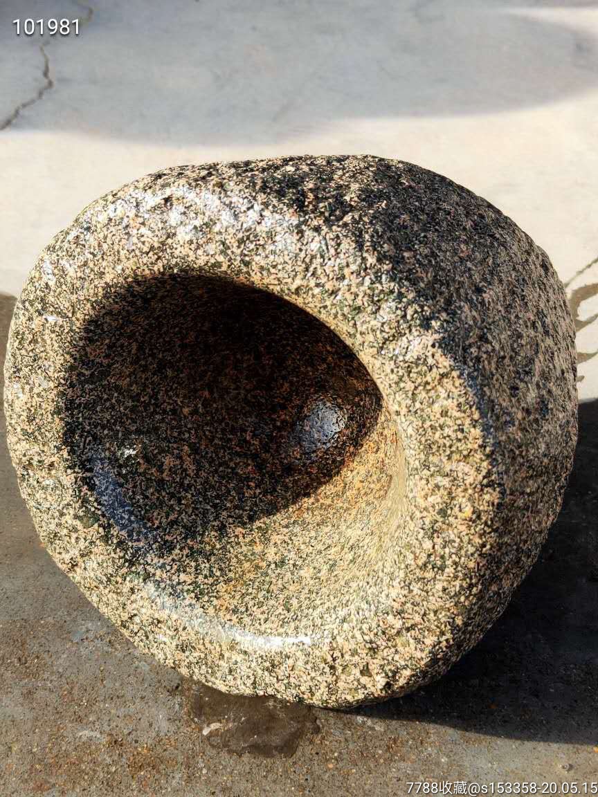 清代五彩石小石盆,_石臼/石磨_盛世古玩古典家具店【7788收藏__收藏