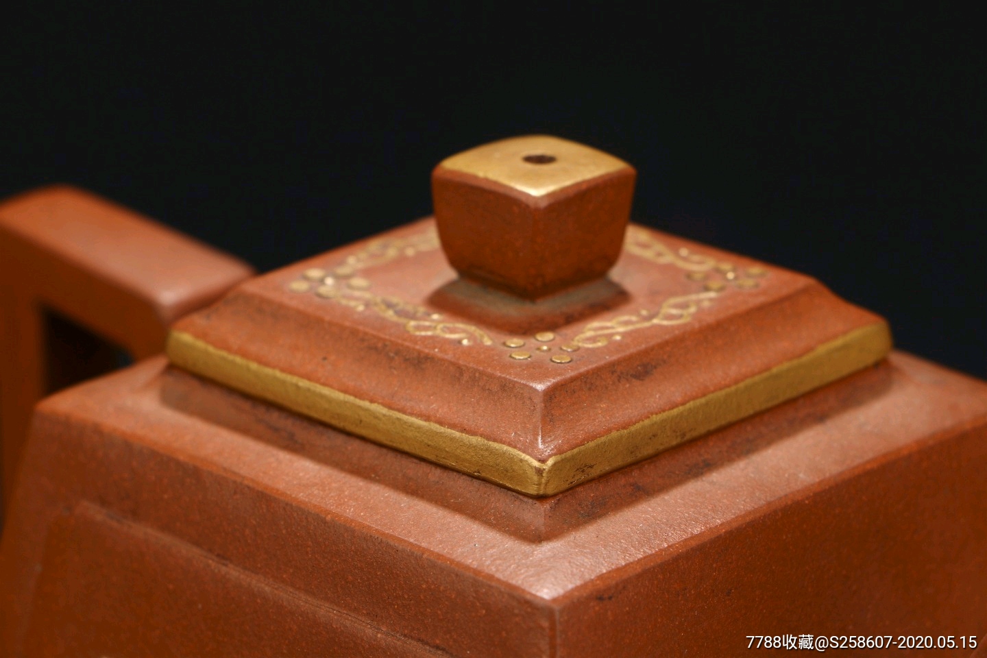 毛顺兴款描金山居诗文紫砂壶