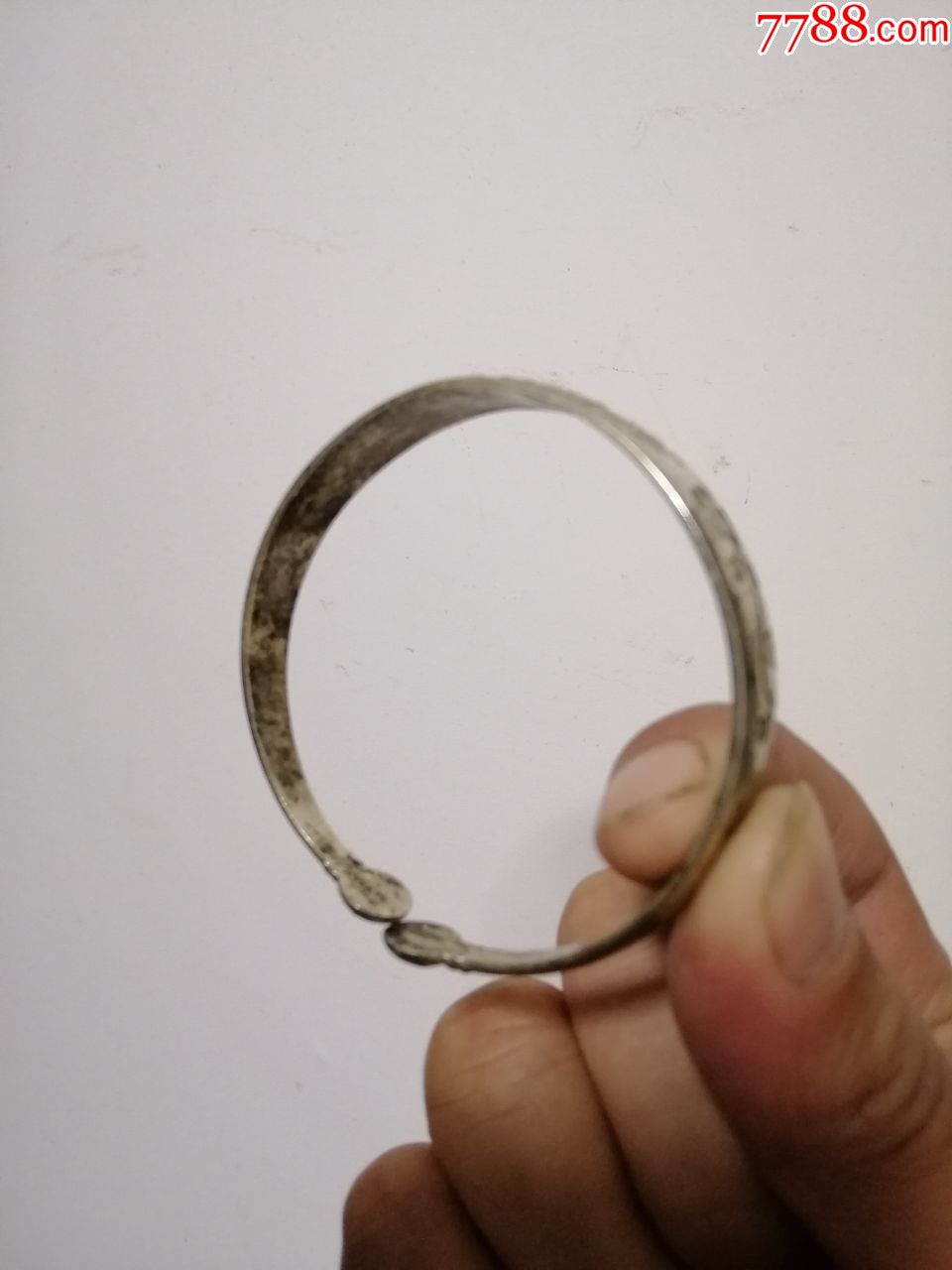 "纹银"小手镯一只(a4623)