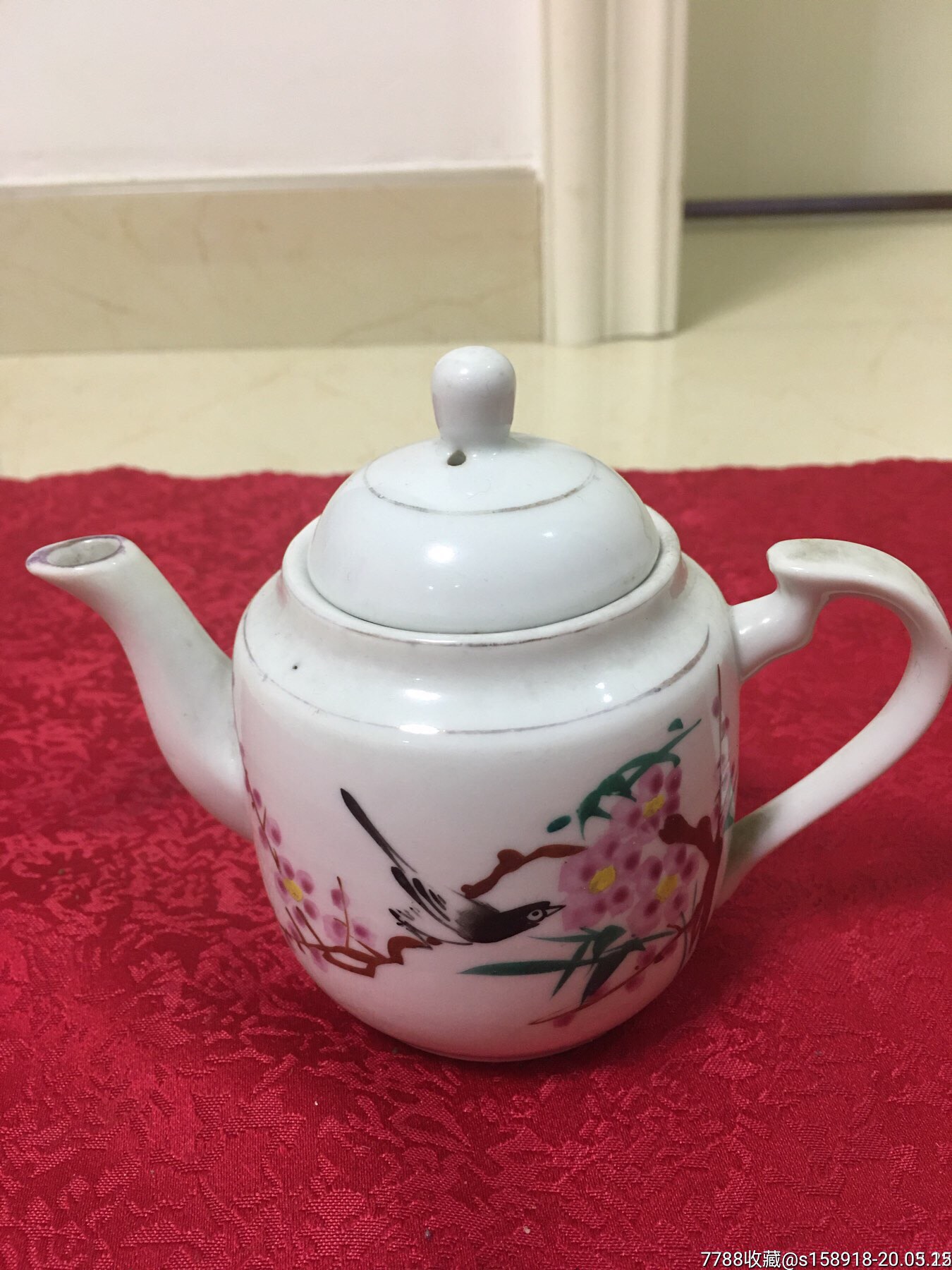 六七十年代喜鹊登梅小茶壶